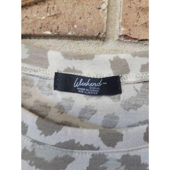 Weekend Soul Leopard Tee, Women's 2XL - Picture 2 of 4